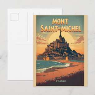 Carte Postale Cadeaux Mont-Saint-Michel France Normandie vintage
