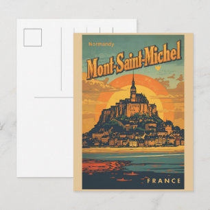 Carte Postale Cadeaux Mont-Saint-Michel France Normandie vintage