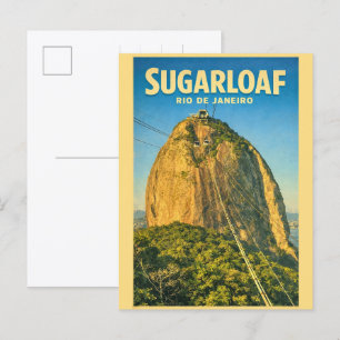 Carte Postale Cadeaux Mont Sugarloaf Rio de Janeiro Brésil