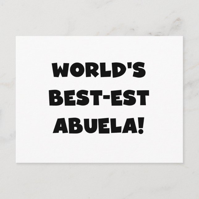 Carte Postale Cadeaux noirs et blancs du Meilleur-est Abuela du (Devant)