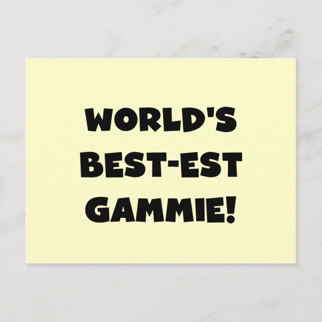 Carte Postale Cadeaux noirs et blancs du Meilleur-est Gammie du (Devant)