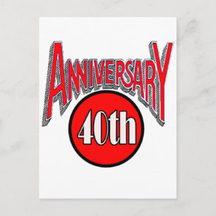 Carte Postale Cadeaux pour les 40 ans de mariage