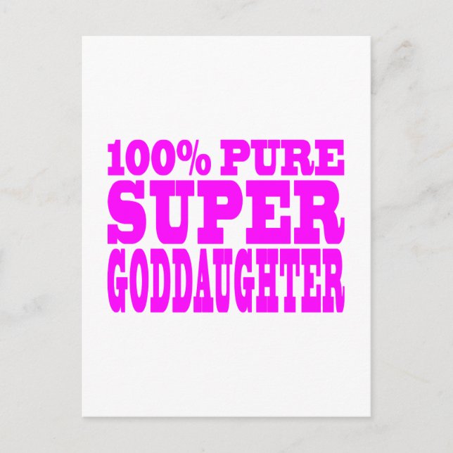 Carte Postale Cadeaux roses cool 4 filles : Super Godgirl (Devant)