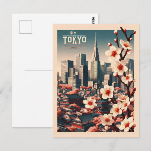 Carte Postale Cadeaux vintage de voyage à Tokyo Japon