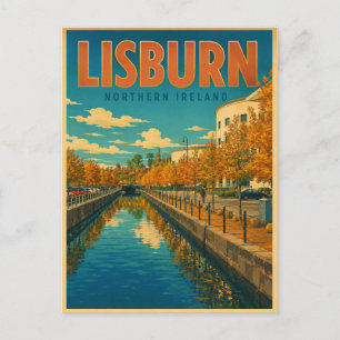Carte Postale Cadeaux vintage Lisburn Irlande du Nord et souveni