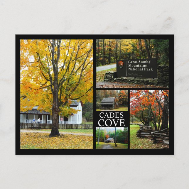 Carte Postale Cades Cove - Colours d'automne Photo Collage (Devant)