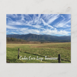 Carte Postale Cades Cove Loop, TN - Vue de champ ouverte