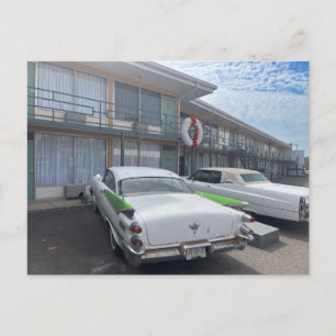 Carte Postale Cadillac Blanc des Années 1950 Classique