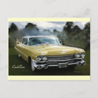 Carte Postale Cadillac jaune