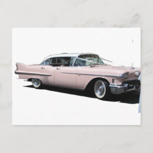 Carte Postale Cadillac rose