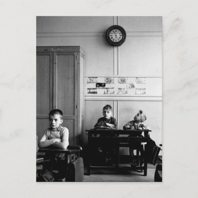 Carte Postale Cadran scolaire 1956 - Robert Doisneau (Devant)