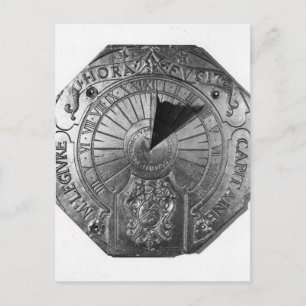 Carte Postale Cadran solaire portable, du château de Sierk 1756