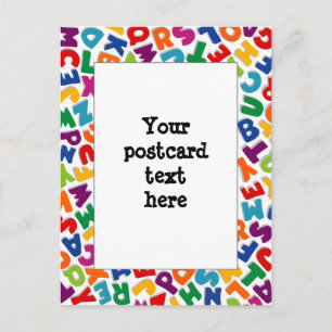 Carte Postale Cadre Alphabet