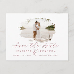 Carte Postale Cadre Brossé Romantique Dusty Rose Enregistrer La