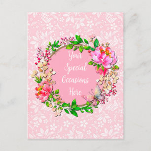 Carte Postale Cadre Floral Élégant : pour Chaque Occasion