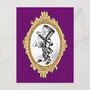 Carte Postale Cadre Or Mad Hatter One