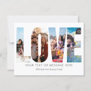 Carte Postale Cadre photo d'amour noir et blanc