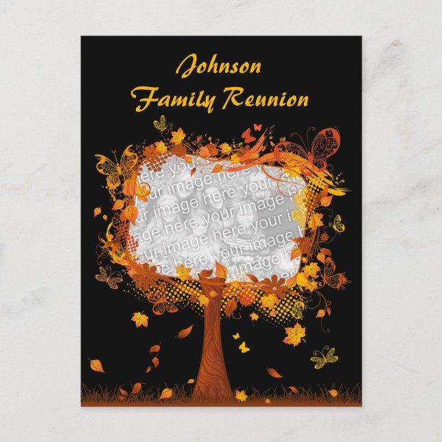 Carte Postale Cadre photo de l'arbre d'automne de la Réunion fam (Devant)