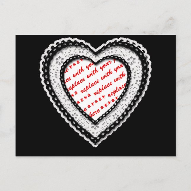 Carte Postale Cadre photo en forme de coeur déchiré (Devant)