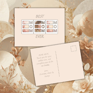 Carte Postale Cadre photo moderne 3 cases Cadeau de fête des mèr