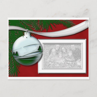 Carte Postale Cadre photo ornementale en argent