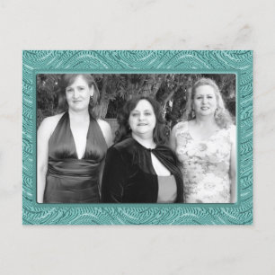 Carte Postale cadre turquoise pastel