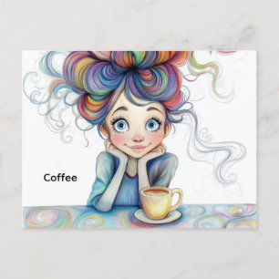 Carte postale café