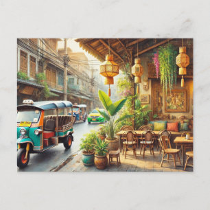 Carte Postale Café à Bangkok Thaïlande