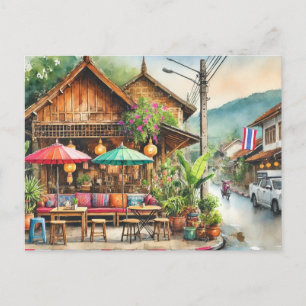 Carte Postale Café à Chiang Mai