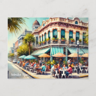 Carte Postale Café à Galveston Texas