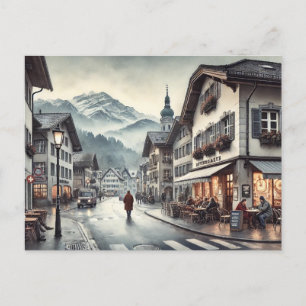 Carte Postale Café à Interlaken Suisse