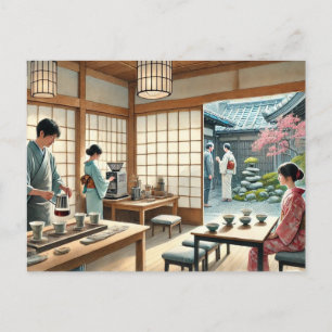 Carte Postale Café à Kyoto