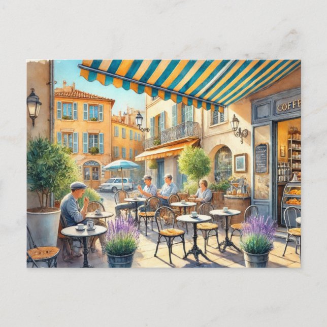 Carte Postale Café à Nice France Mug (Devant)