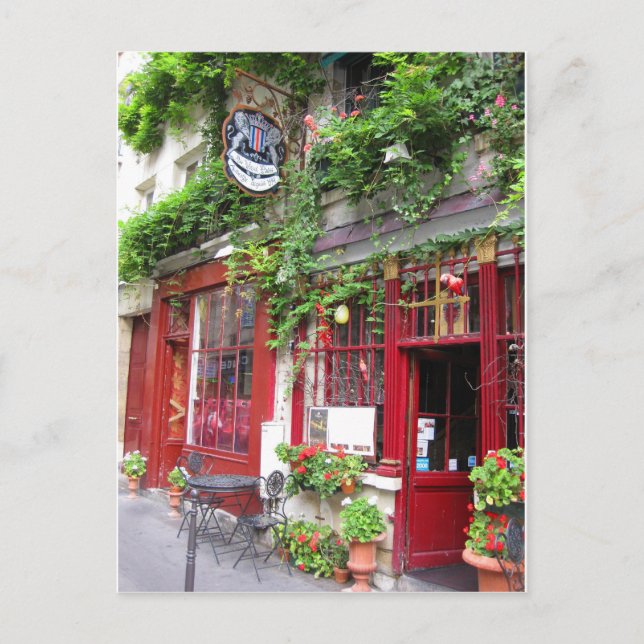 Carte Postale Café à Paris (Devant)