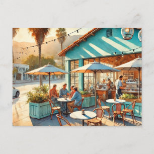 Carte Postale Café à Père Noël Barbara en Californie