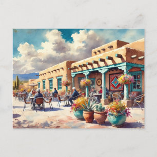 Carte Postale Café à Père Noël Fe Nouveau-Mexique