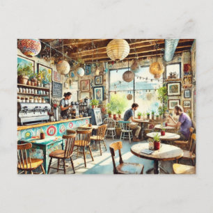 Carte Postale Café artistique pittoresque à Austin Texas