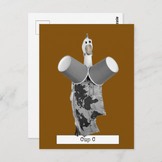 Carte postale Café au poulet en caoutchouc cool