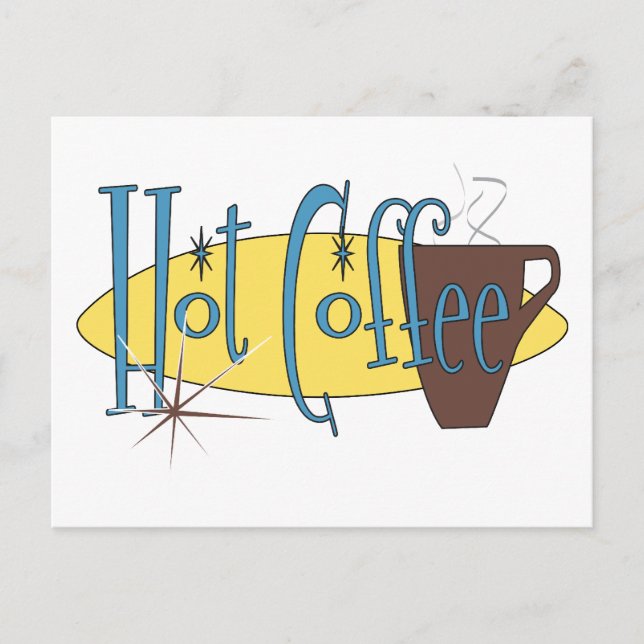 Carte Postale Café chaud (Devant)