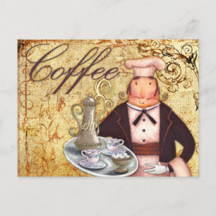 Carte Postale Café Chef