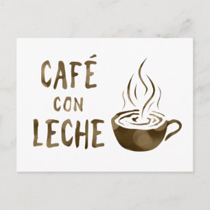 Carte Postale café con leche bokeh