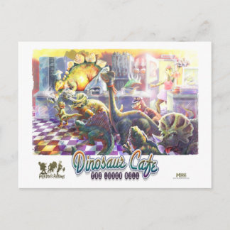 Carte Postale Café Dinosaur