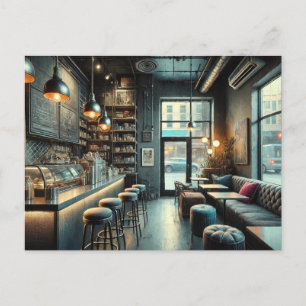 Carte Postale Café Eclectique à Rainy Seattle