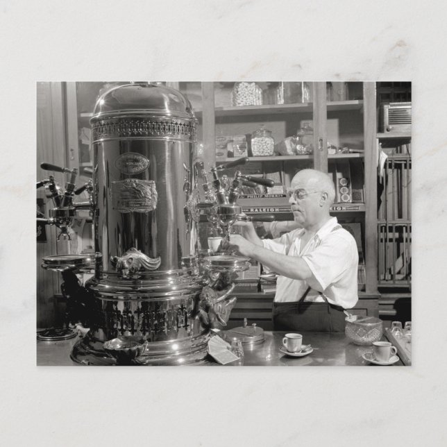 Carte Postale Café Espresso, 1942 (Devant)