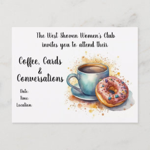 Carte Postale Café et Conversation Women's Club