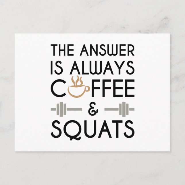 Carte Postale Café et squats 2 (Devant)