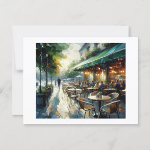 Carte Postale Café extérieur,