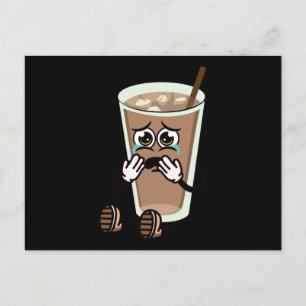 CARTE POSTALE CAFÉ GLACE