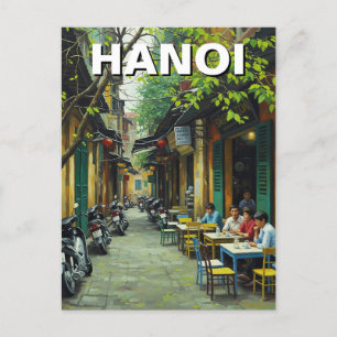 Carte Postale Café Hanoi Vietnam dans Alley