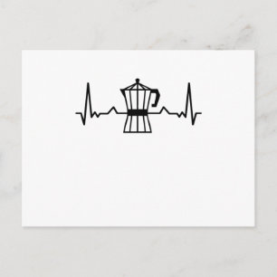 Carte Postale Café Heartbeat caféine Dons
